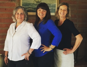 Pamela Powers Hannley (LD9 House candidate), Rep. Victoria Steele and Kirsten Engel (LD10 House candidate).