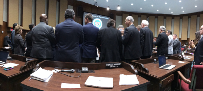 Arizona House Republicans stand for charter school proclamation.